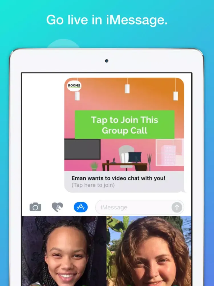 Zrzuty ekranu Rooms Live - Group Video Chat iPad 