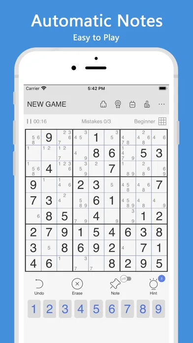 Ảnh chụp màn hình của Sudoku - Easy Logic Game