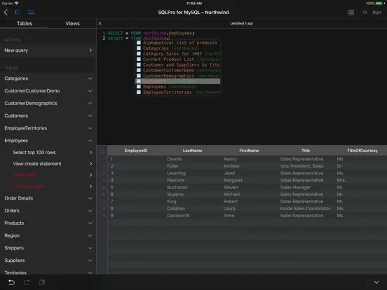 تصاویر MySQL Client by SQLPro iPad