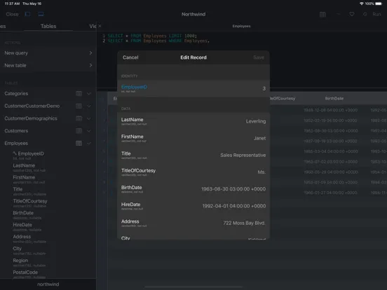 تصاویر MySQL Client by SQLPro iPad