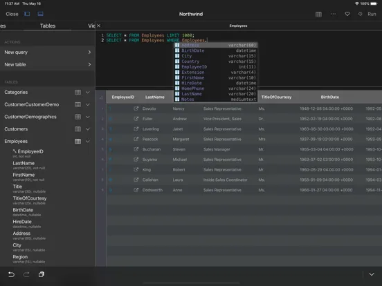 تصاویر MySQL Client by SQLPro iPad