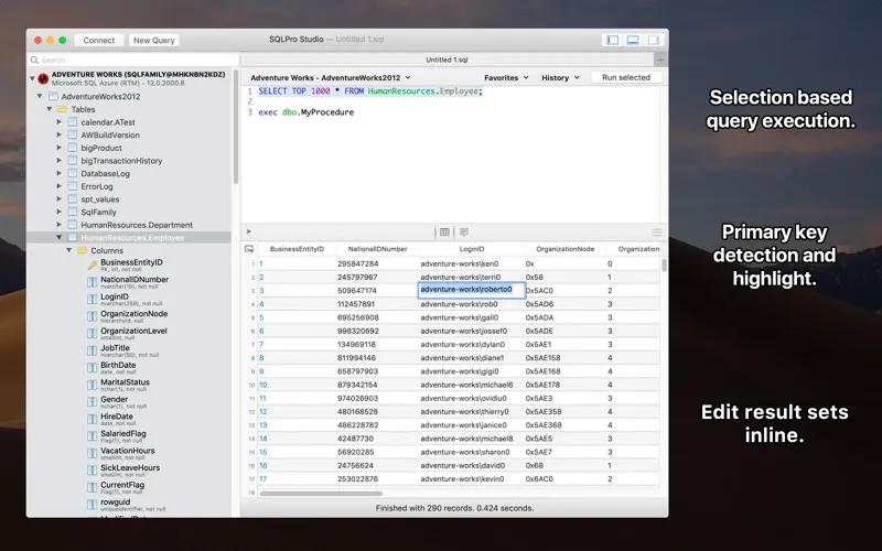 SQLPro Studio Screenshots
