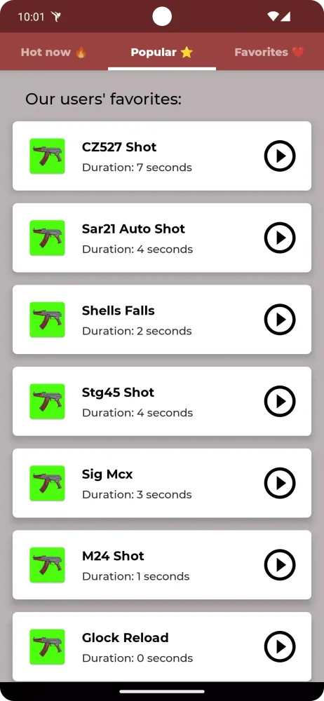 Gun Sounds Ringtones Screenshots