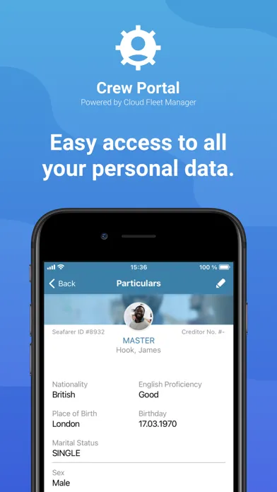 Tangkapan layar CFM Crew Portal Mobile