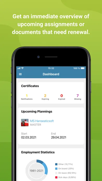 Tangkapan layar CFM Crew Portal Mobile