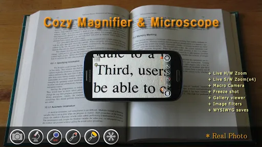 Tangkapan layar Magnifier & Microscope+ [Cozy]