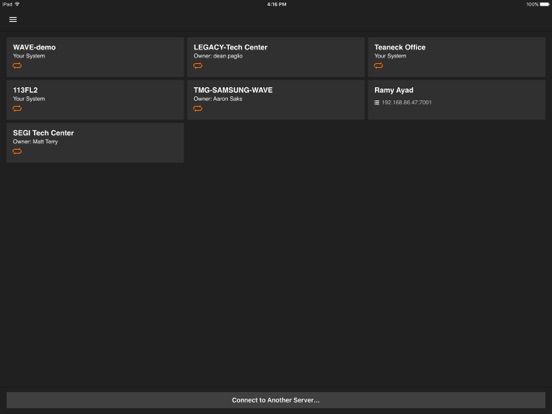 Zrzuty ekranu Wisenet WAVE iPad 