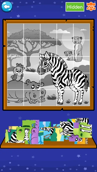 Capturas de tela do Puzzles Games: animals&colors