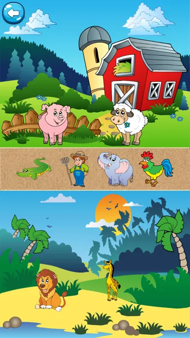 Capturas de tela do Puzzles Games: animals&colors