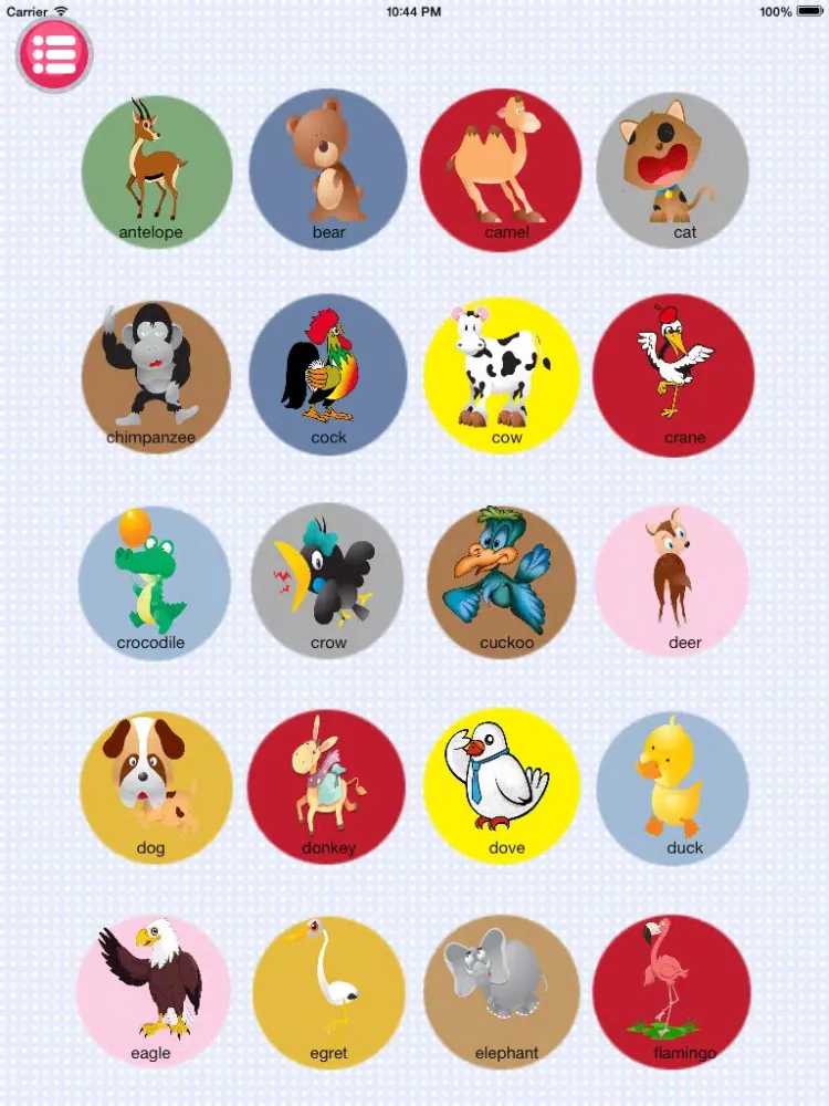 Baby English-learn Animals(Kids Game, Baby Cognitive, Learn Words) iPad Screenshots