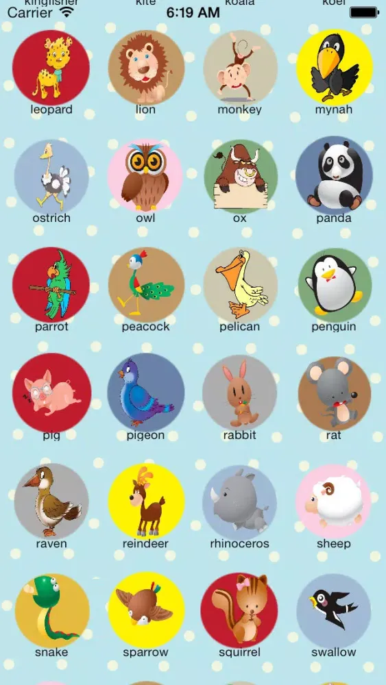 Baby English-learn Animals(Kids Game, Baby Cognitive, Learn Words) Screenshots