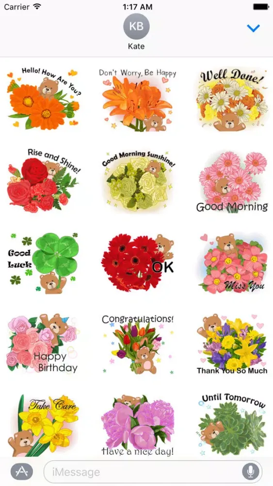 Adorable Blossom Bear Sticker应用截图