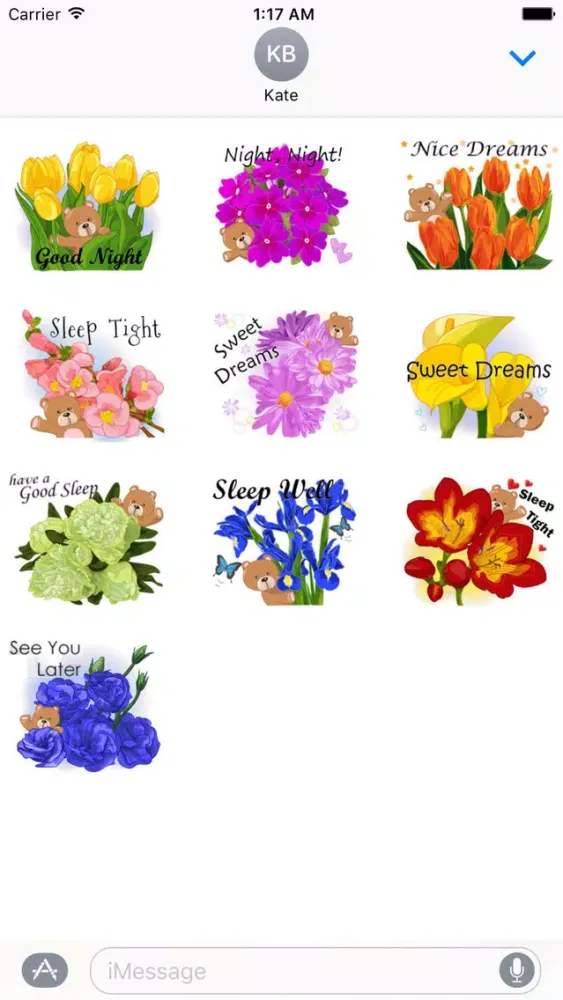 Adorable Blossom Bear Sticker应用截图