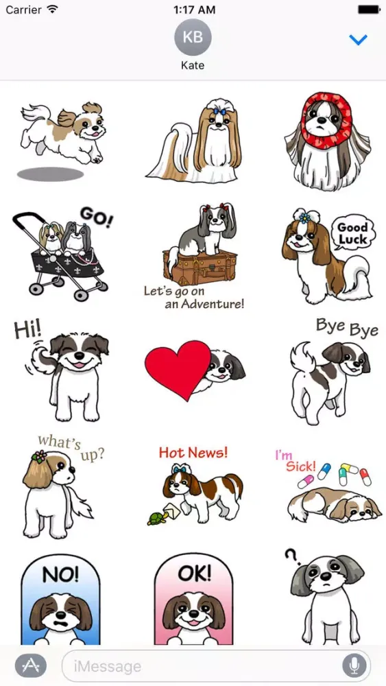 Adorable Shih Tzu Dog Sticker स्क्रीनशॉट