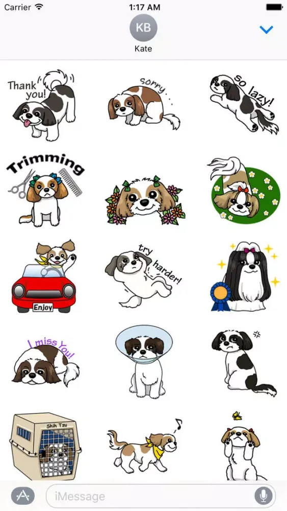 Adorable Shih Tzu Dog Sticker स्क्रीनशॉट