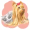Adorable Yorkie Dog Sticker