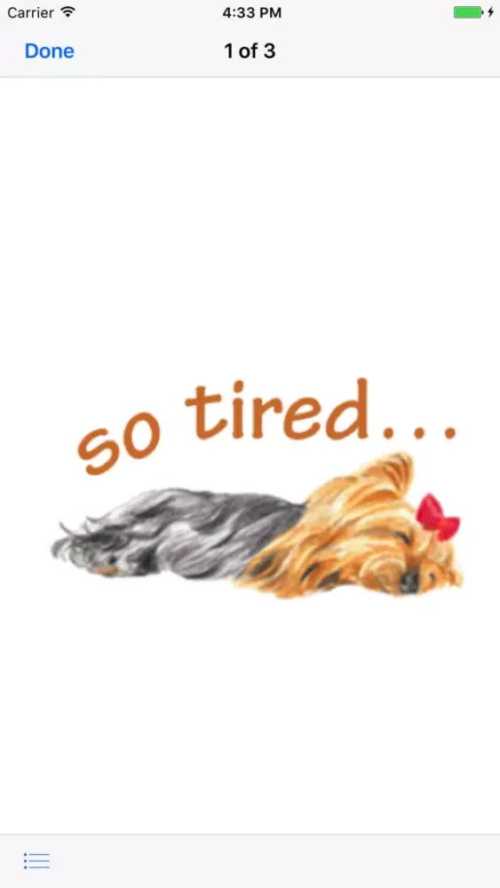 ภาพหน้าจอของ Adorable Yorkie Dog Sticker
