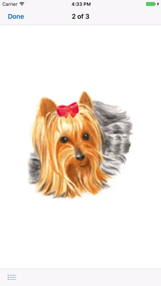 ภาพหน้าจอของ Adorable Yorkie Dog Sticker