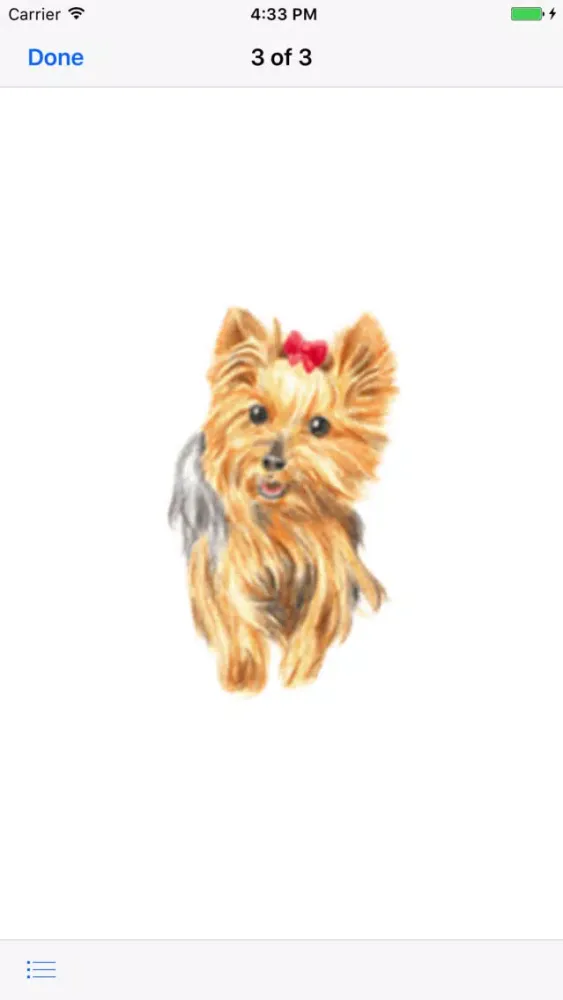 ภาพหน้าจอของ Adorable Yorkie Dog Sticker