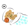Animated Bear Love Basketball