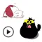 Animated Black Cat & White Cat