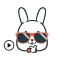 Animated Bunny Emoji Sticker