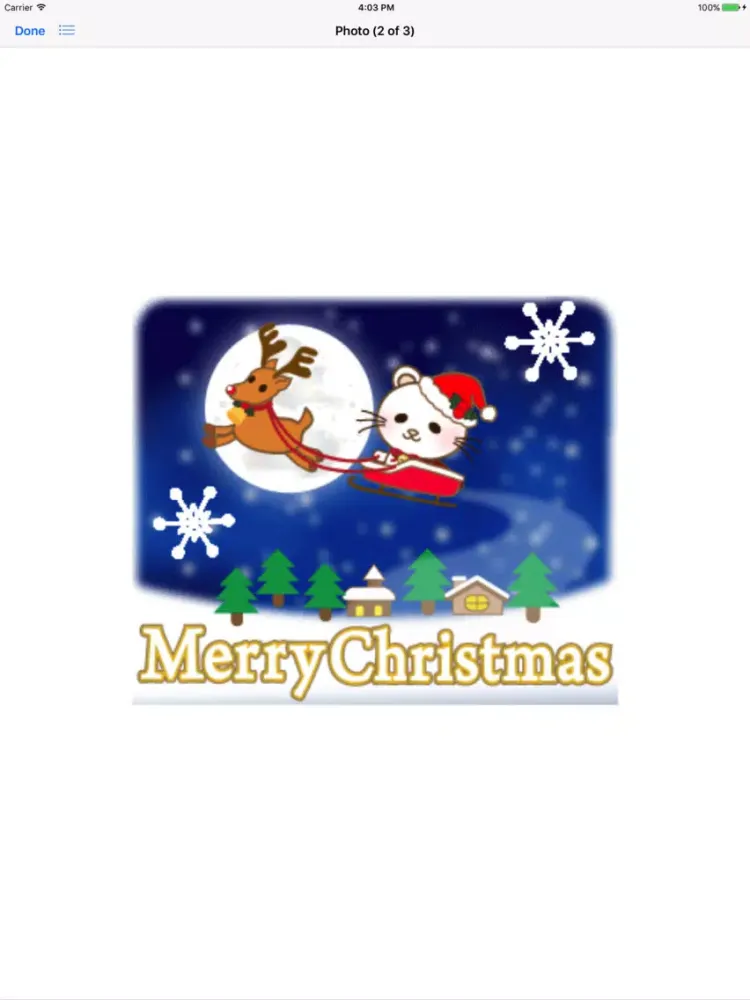 Capturas de tela do Animated Christmas Cat Sticker iPad 