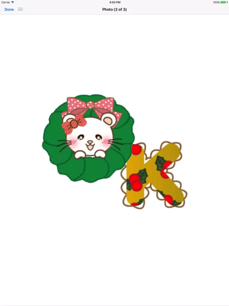 Capturas de tela do Animated Christmas Cat Sticker iPad 