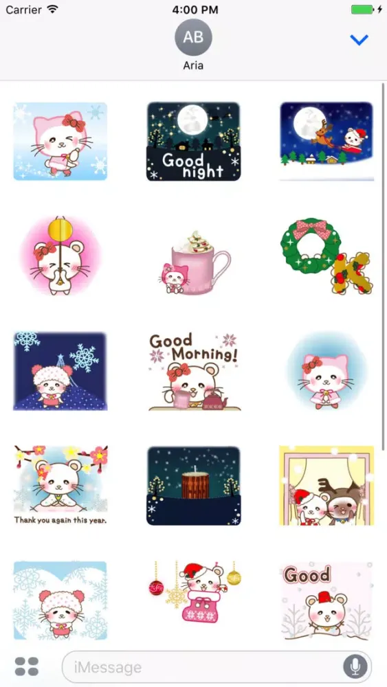 Capturas de tela do Animated Christmas Cat Sticker