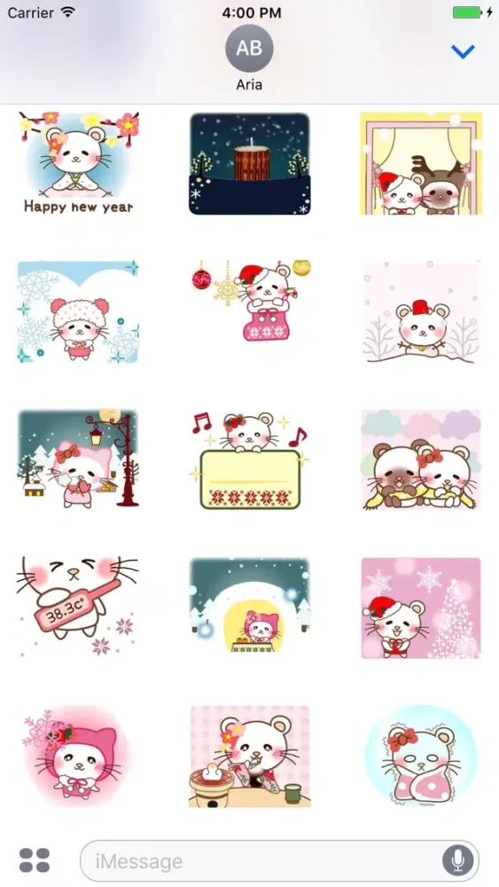 Capturas de tela do Animated Christmas Cat Sticker