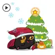 Animated Cute Xmas Cat Sticker