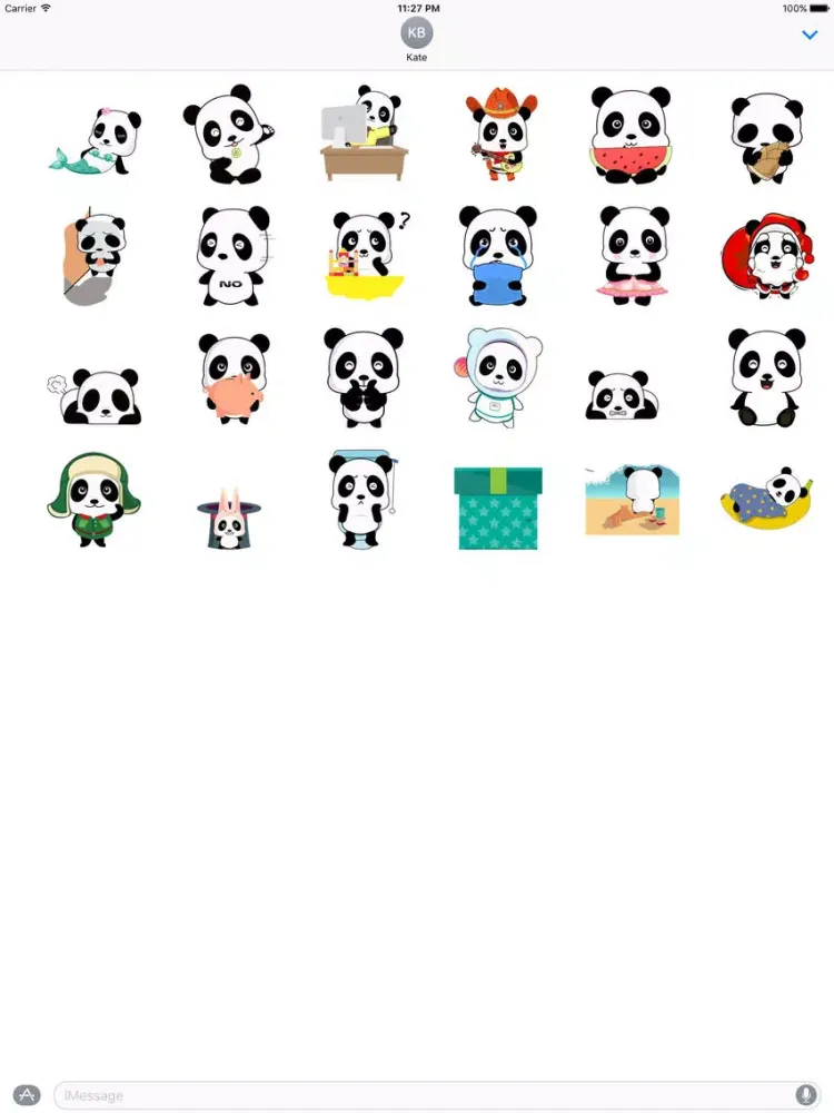 Animated Funny Panda Sticker iPad  Screenshots