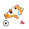 Animated Lonely Dog Sticker