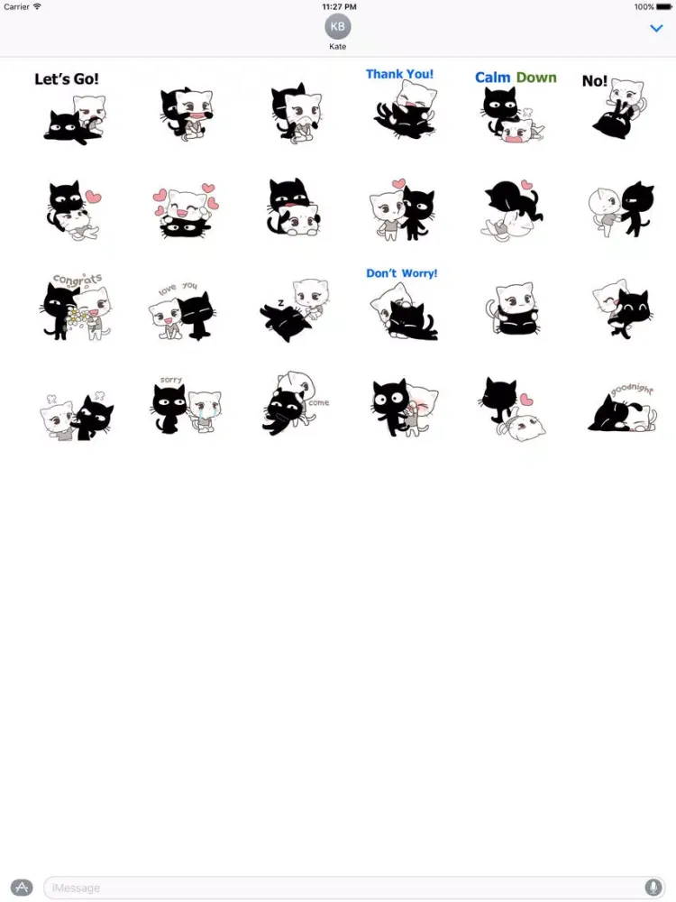 Captures d'écran de Animated Lovely Couple Cats iPad 