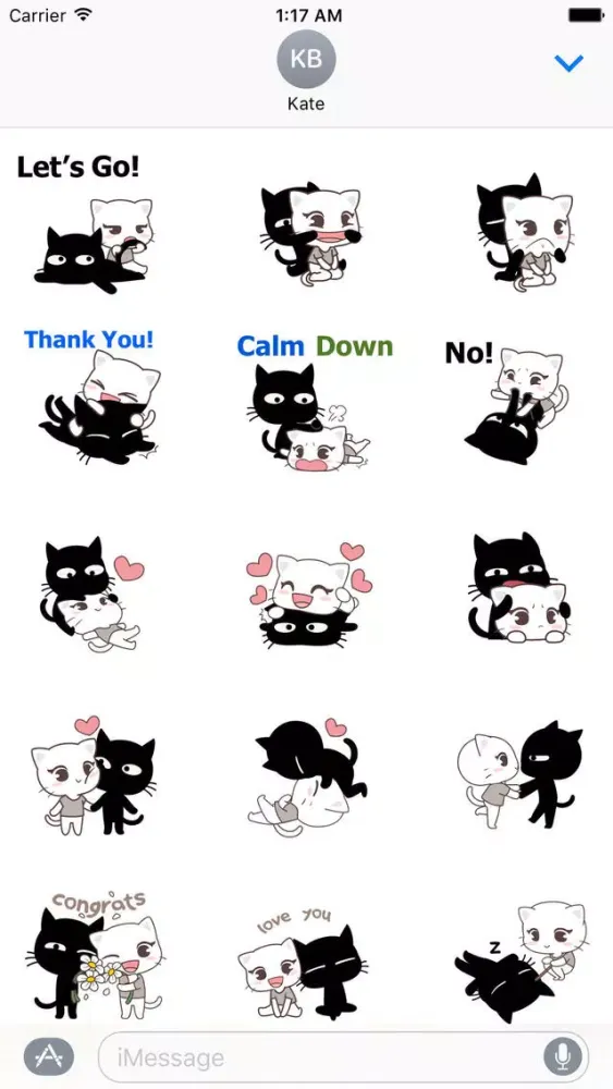 Captures d'écran de Animated Lovely Couple Cats