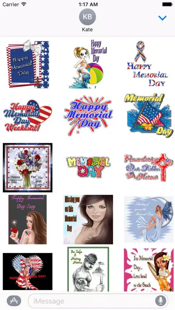 Animated Memorial Day Sticker应用截图