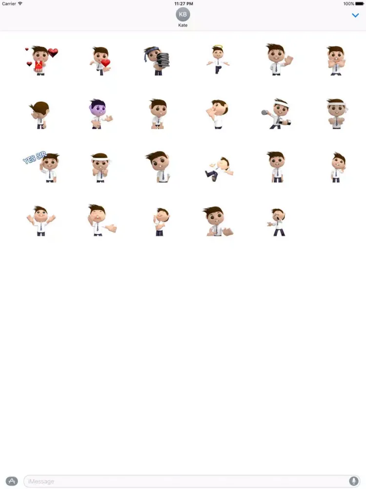 Capturas de pantalla de Animated Office Man Sticker iPad 