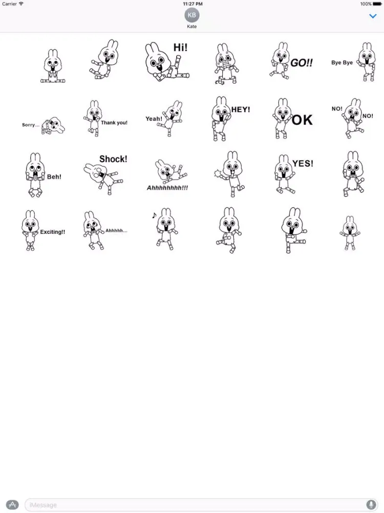Capturas de tela do Animated Robot Rabit Sticker iPad 