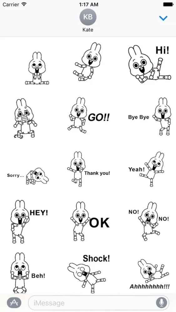 Capturas de tela do Animated Robot Rabit Sticker