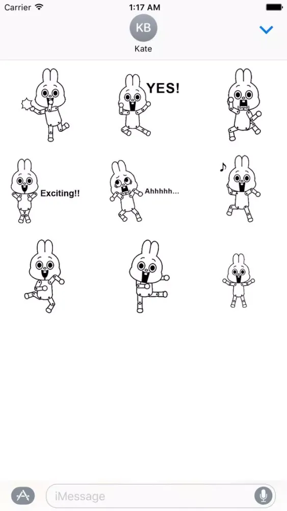 Capturas de tela do Animated Robot Rabit Sticker