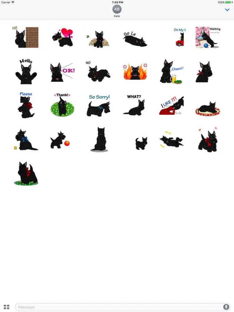 Скриншоты Animated Scottie Dog Sticker iPad 