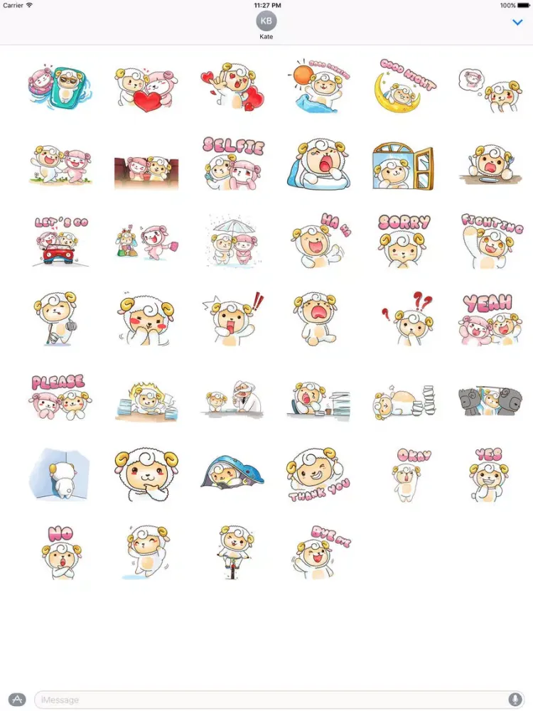 تصاویر Aries and Love Sheep Sticker iPad 
