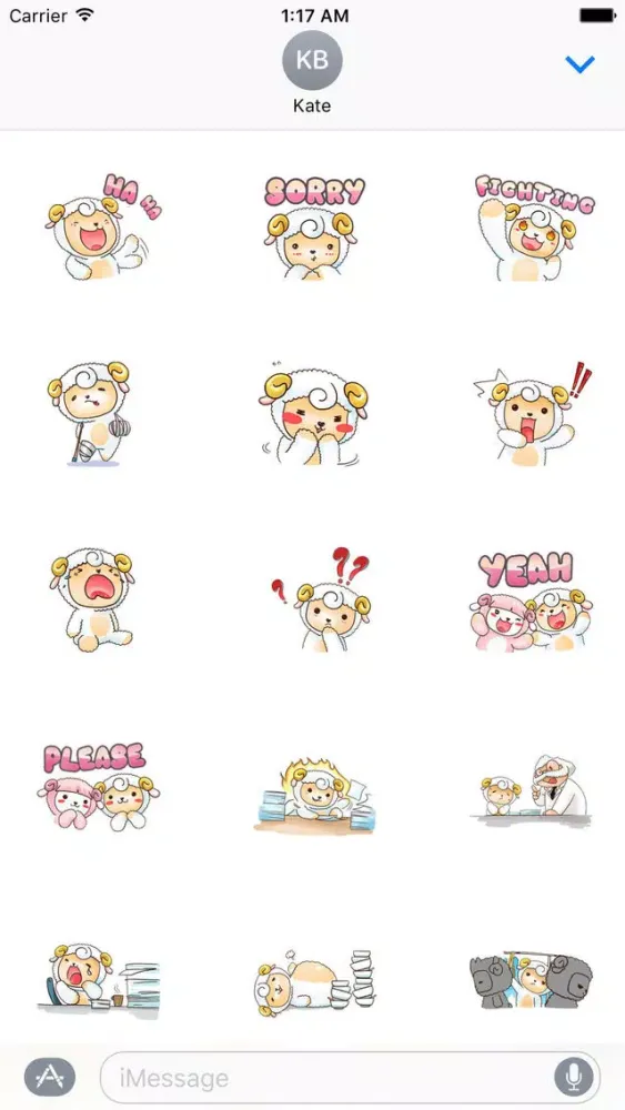 تصاویر Aries and Love Sheep Sticker
