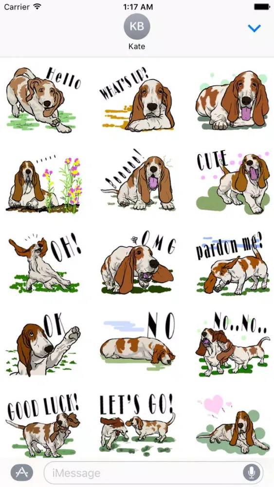 Captures d'écran de Basset Hound Dog BassetMoji