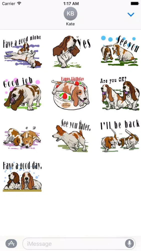 Captures d'écran de Basset Hound Dog BassetMoji