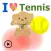 Bear & Tennis Animated Sticker