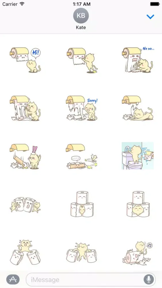 Cat and Toilet Paper Sticker Ekran Görüntüleri