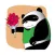 Chubby Green Panda Sticker