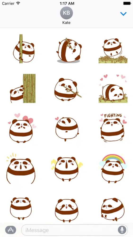 Chubby Panda Animated Sticker स्क्रीनशॉट