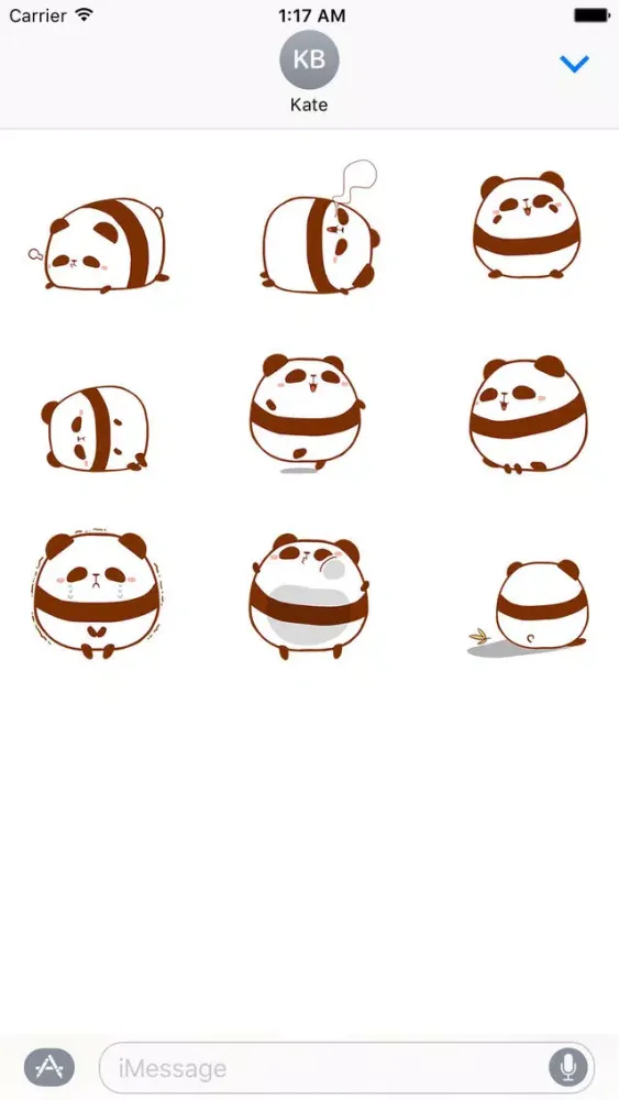 Chubby Panda Animated Sticker स्क्रीनशॉट